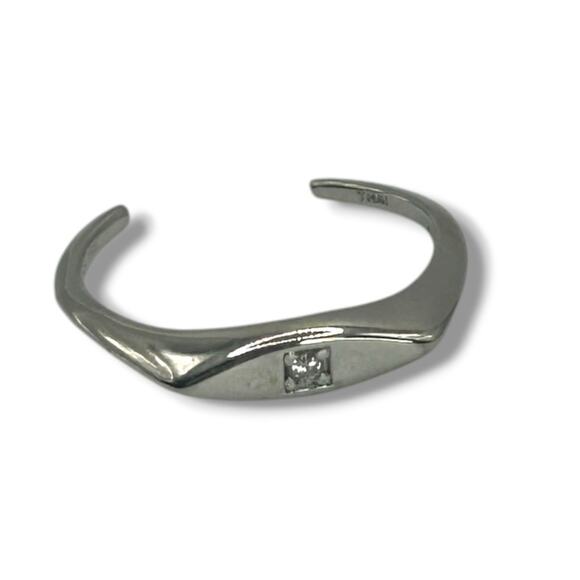 NEW Giani Bernini Cubic Zirconia Signet Style Toe Ring Sterling Silver NWT - Picture 1 of 11